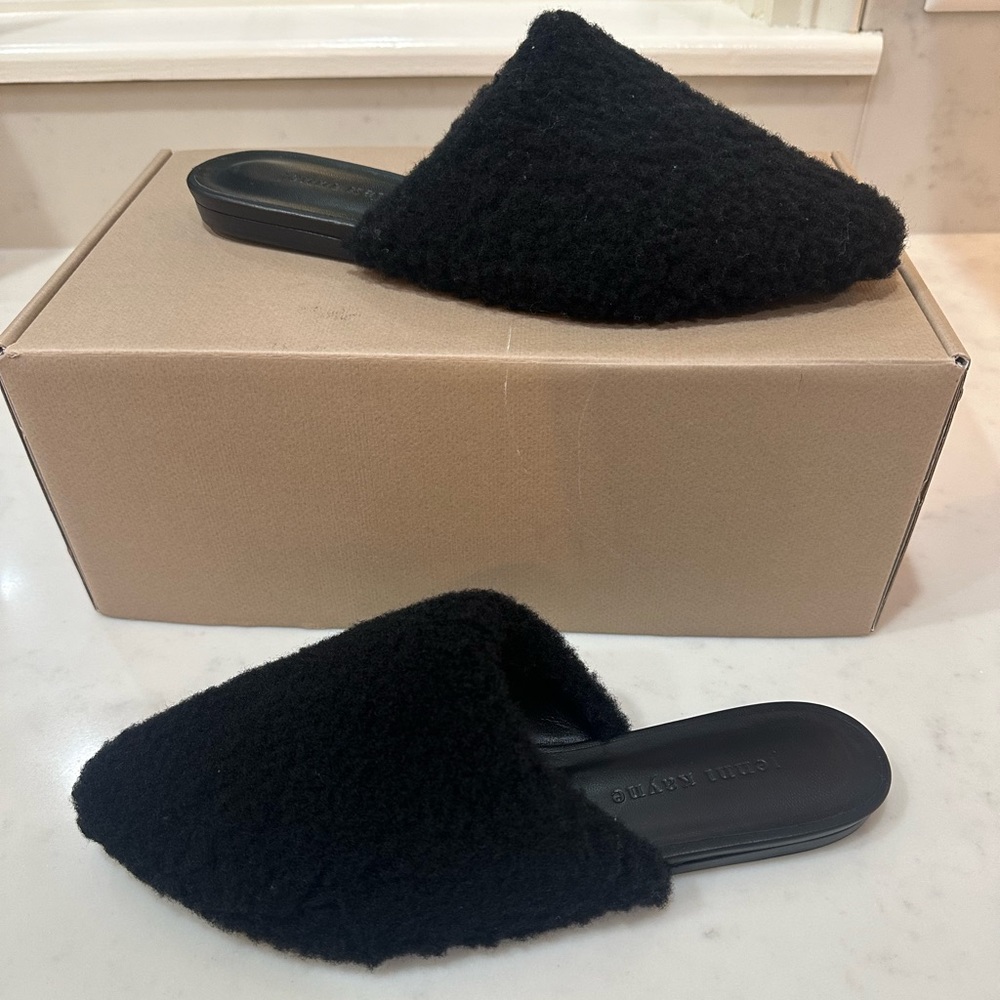 Jenni Kayne Shearling Mule Black - Picture 3 of 7